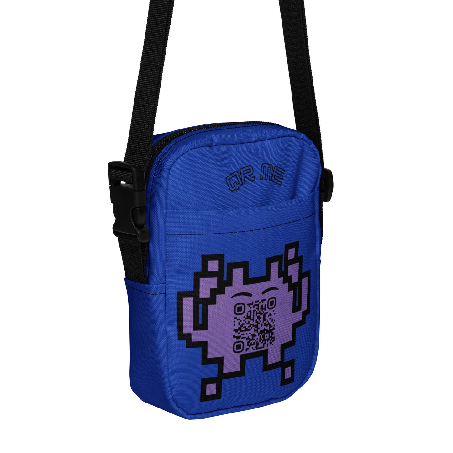 Alien Emoji Personalized QR Code crossbody bag-Royal Blue-QR GEAR STORE