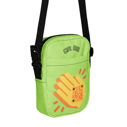 Wave Emoji Personalized QR Code crossbody bag-Acid Green-QR GEAR STORE