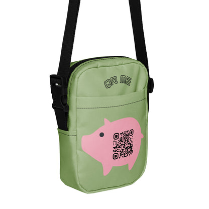 Cute Pig Emoji Personalized QR Code crossbody bag-Pistachio-QR GEAR STORE