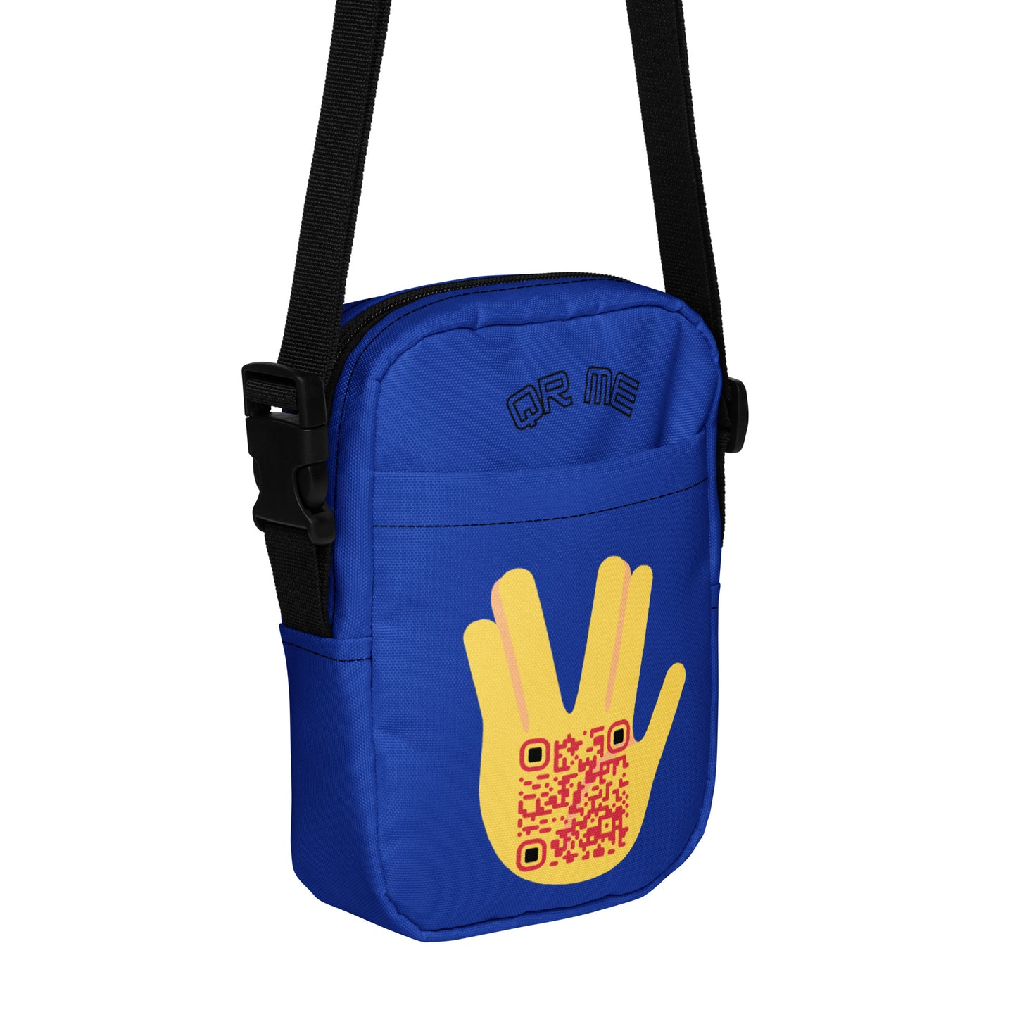 Vulcan Wave Emoji Personalized QR Code crossbody bag-Royal Blue-QR GEAR STORE