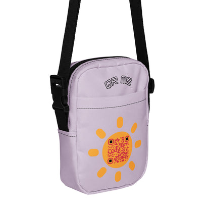 Sunshine Emoji Personalized QR Code crossbody bag-Lavender-QR GEAR STORE