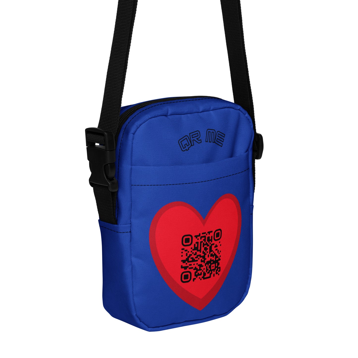 Red Heart Emoji Personalized QR Code crossbody bag-Royal Blue-QR GEAR STORE