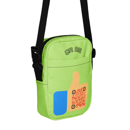 Thumbs Up Emoji Personalized QR Code Crossbody bag-Acid Green-QR GEAR STORE