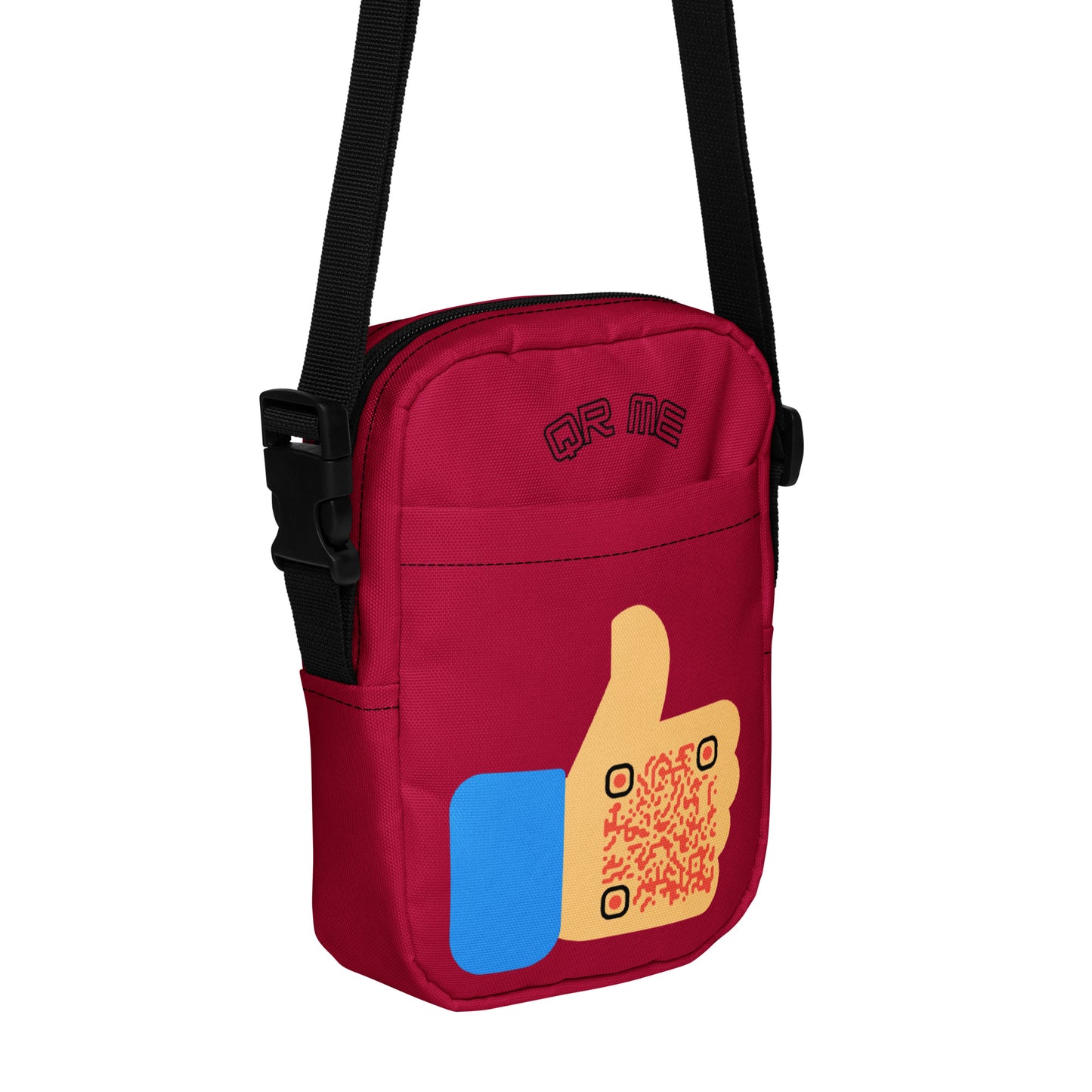 Thumbs Up Emoji Personalized QR Code Crossbody bag-Dark Red-QR GEAR STORE