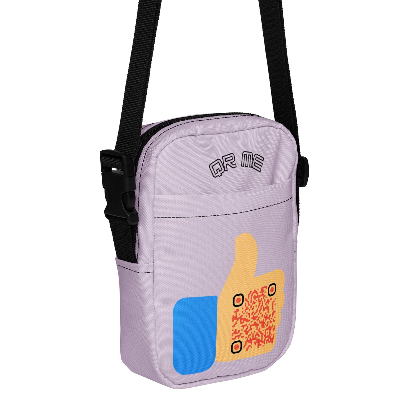 Thumbs Up Emoji Personalized QR Code Crossbody bag-Lavender-QR GEAR STORE