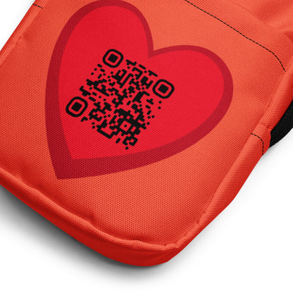 Red Heart Emoji Personalized QR Code crossbody bag-QR GEAR STORE