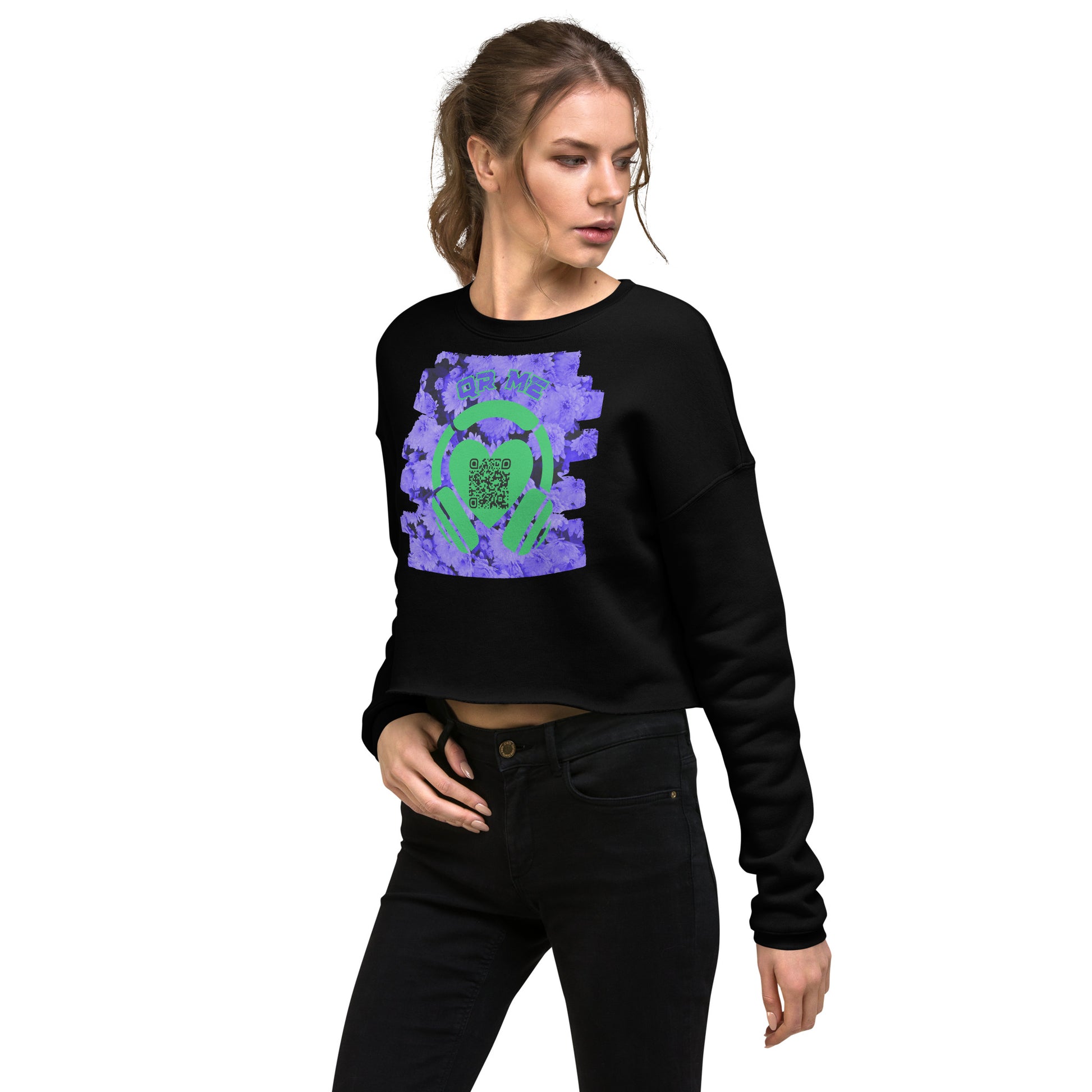 FruitsMusic Cropped Sweatshirt – Share the Top Spotify Playlist with your QR Code