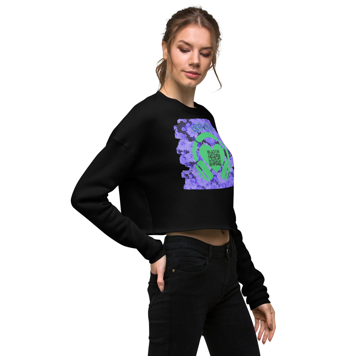 FruitsMusic Cropped Sweatshirt – Share the Top Spotify Playlist with your QR Code