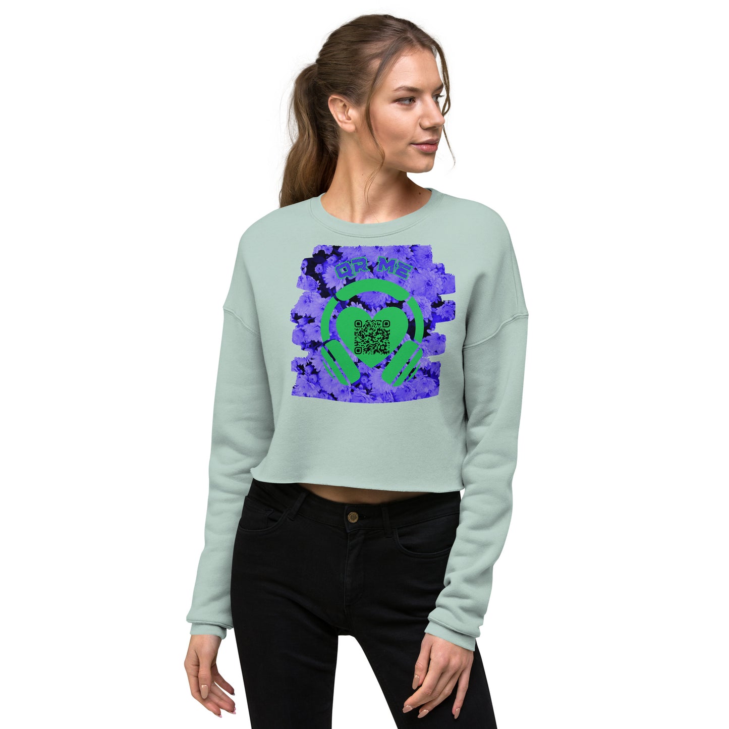 FruitsMusic Cropped Sweatshirt – Share the Top Spotify Playlist with your QR Code