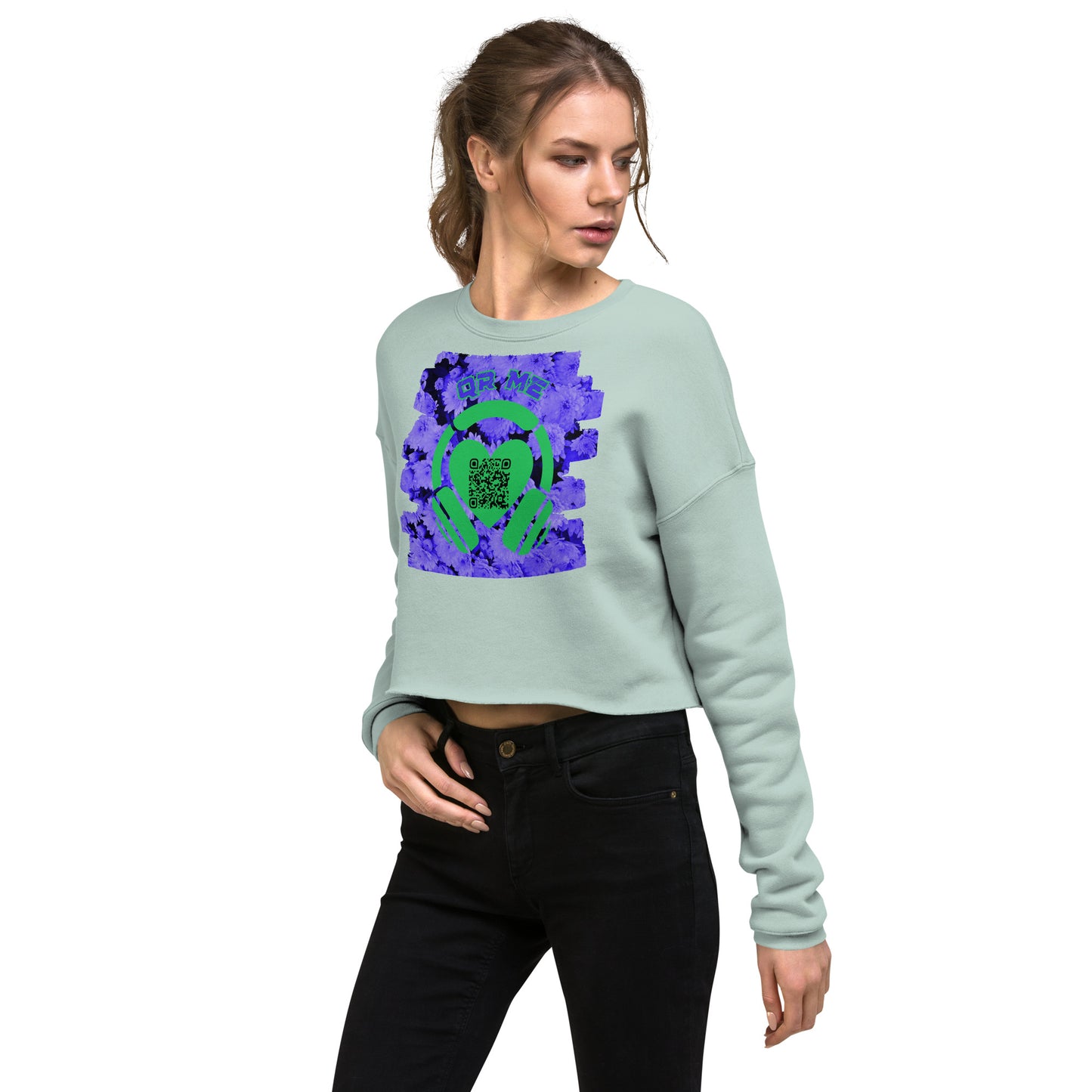 FruitsMusic Cropped Sweatshirt – Share the Top Spotify Playlist with your QR Code