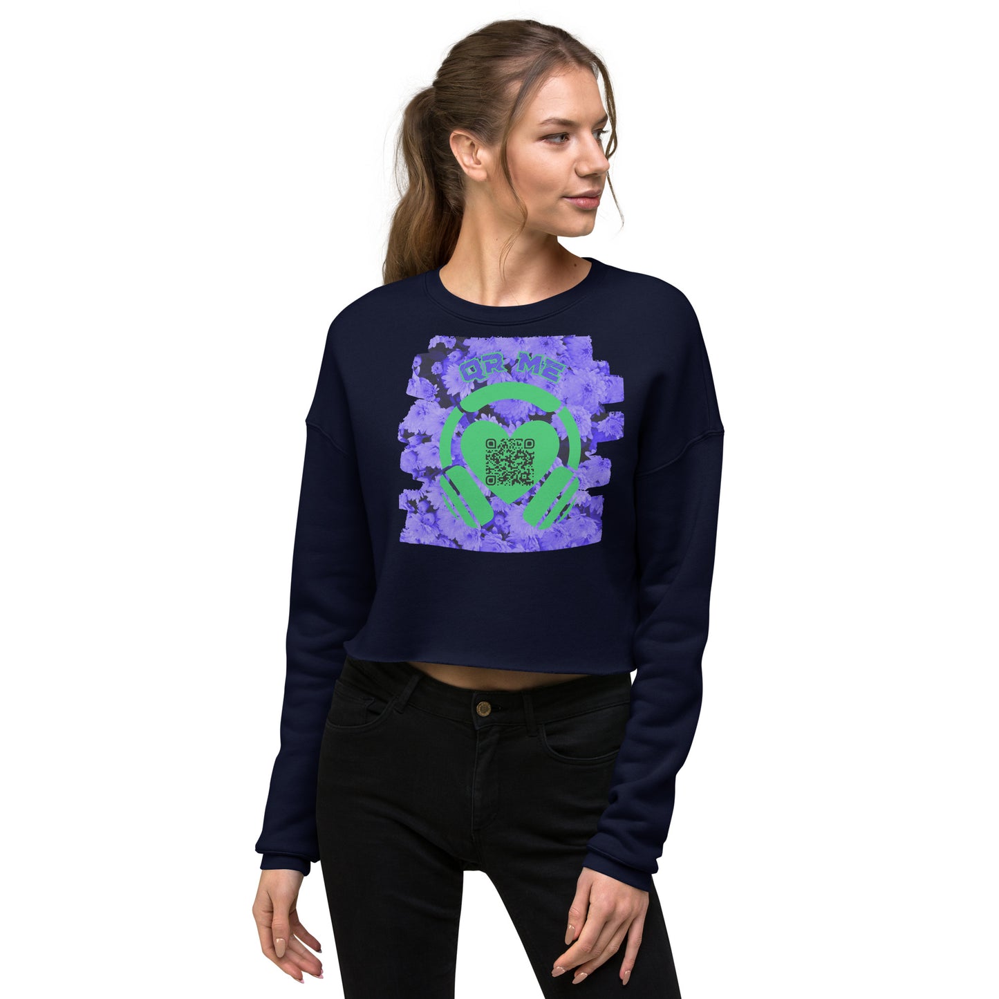 FruitsMusic Cropped Sweatshirt – Share the Top Spotify Playlist with your QR Code