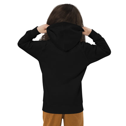 Fun Hedgehog Emoji QR Code Kids eco hoodie-QR GEAR STORE