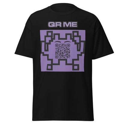 Alien Emoji Personalized QR Code Unisex classic Tee Shirt-Black-QR GEAR STORE