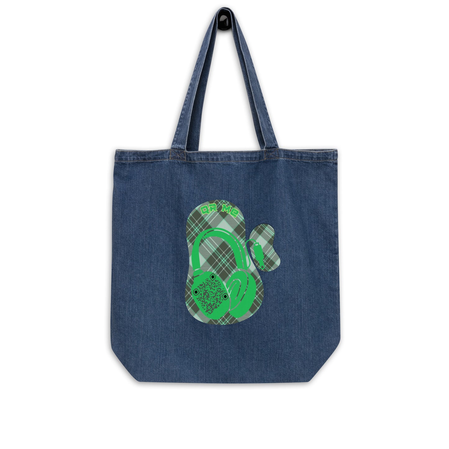 Share the Music QR Code Organic Denim Tote - X-Stream Style