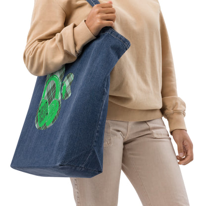 Share the Music QR Code Organic Denim Tote - X-Stream Style