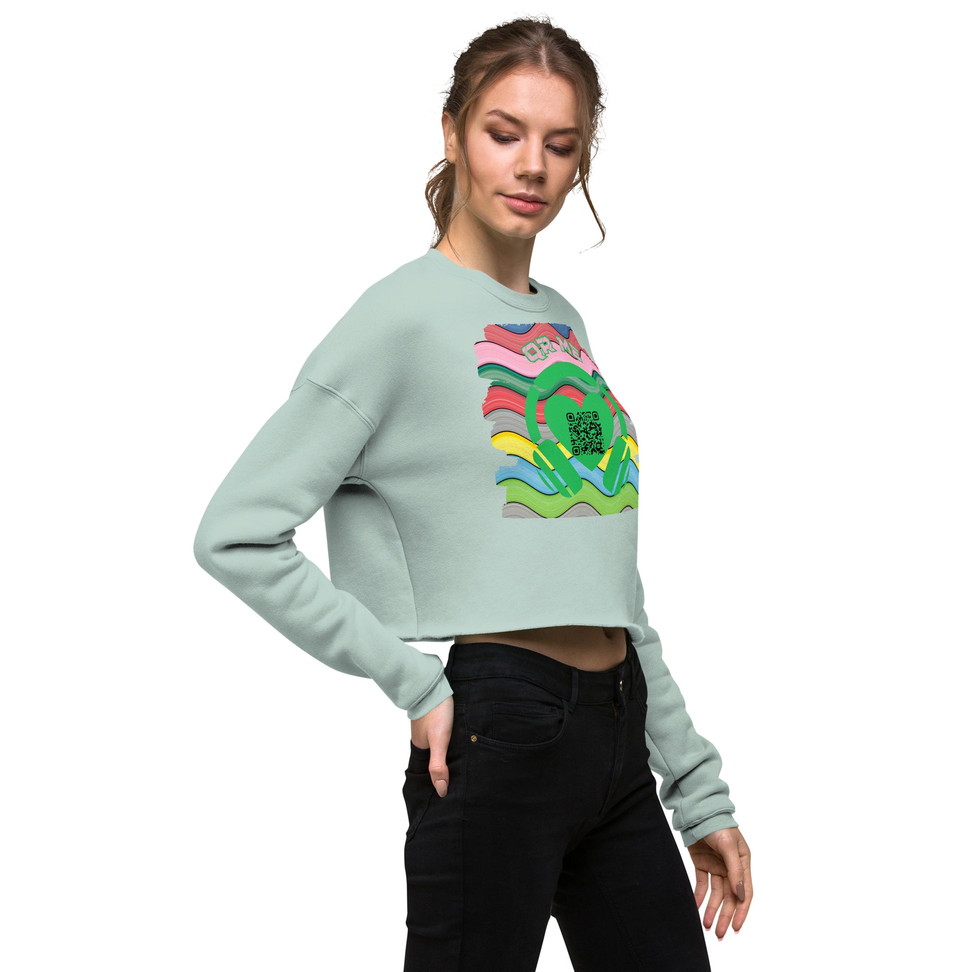 RapCaviar Cropped Sweatshirt – Share Your Spotify Playlist with a QR Code