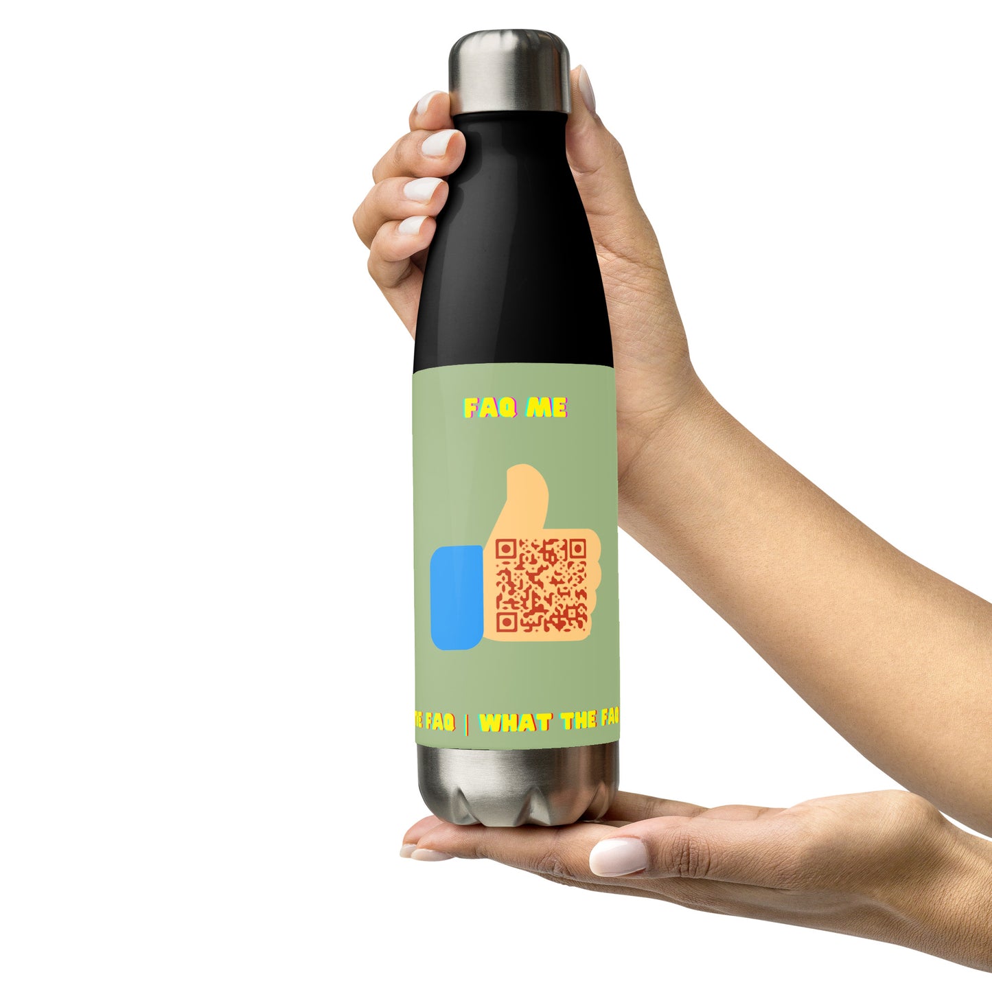 FAQ Me Personalized QR Code Insulated bottle