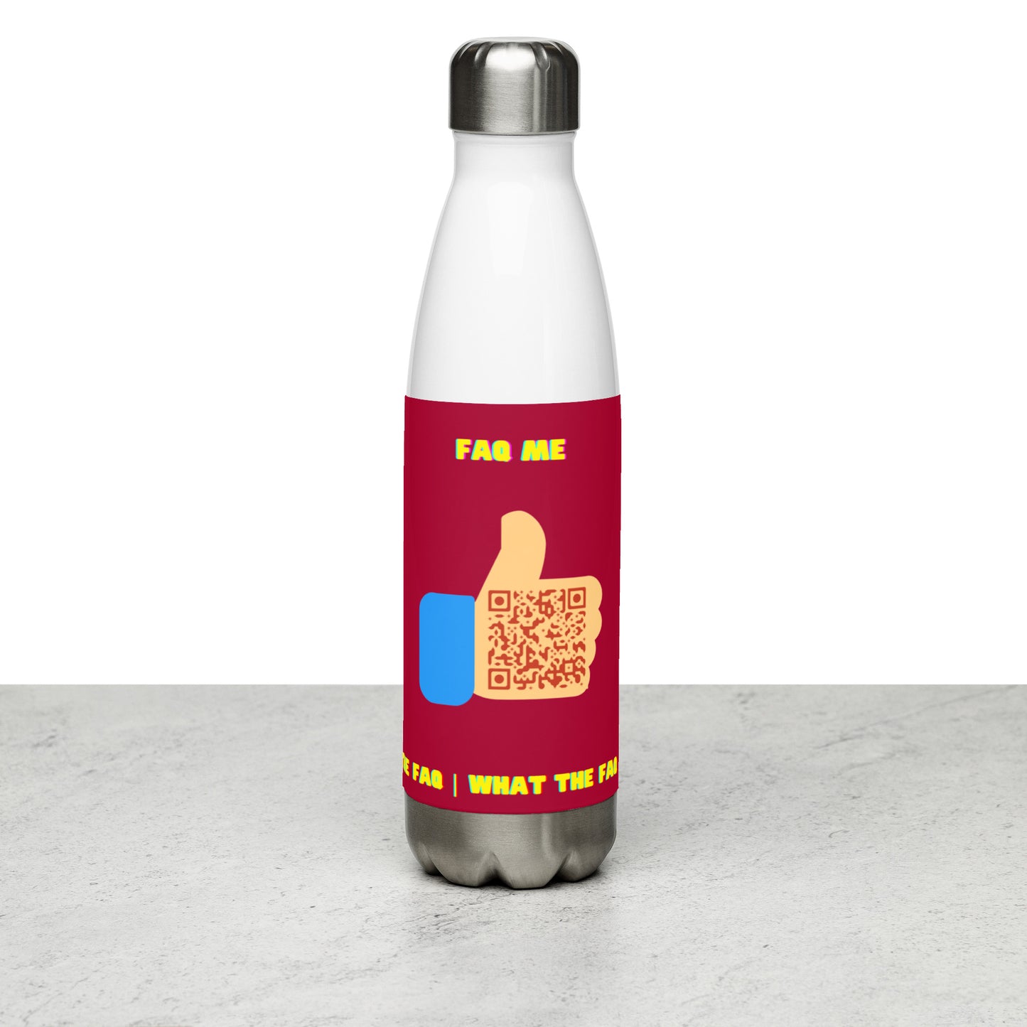 FAQ Me Personalized QR Code Insulated bottle