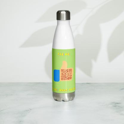 FAQ Me Personalized QR Code Insulated bottle - Acid Green-QR GEAR STORE