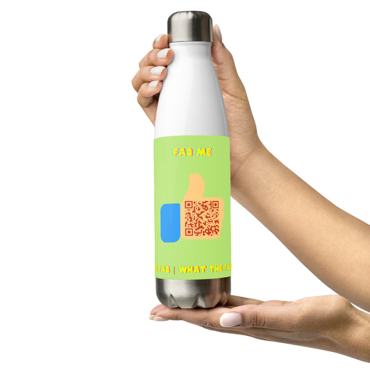 FAQ Me Personalized QR Code Insulated bottle - Acid Green-QR GEAR STORE