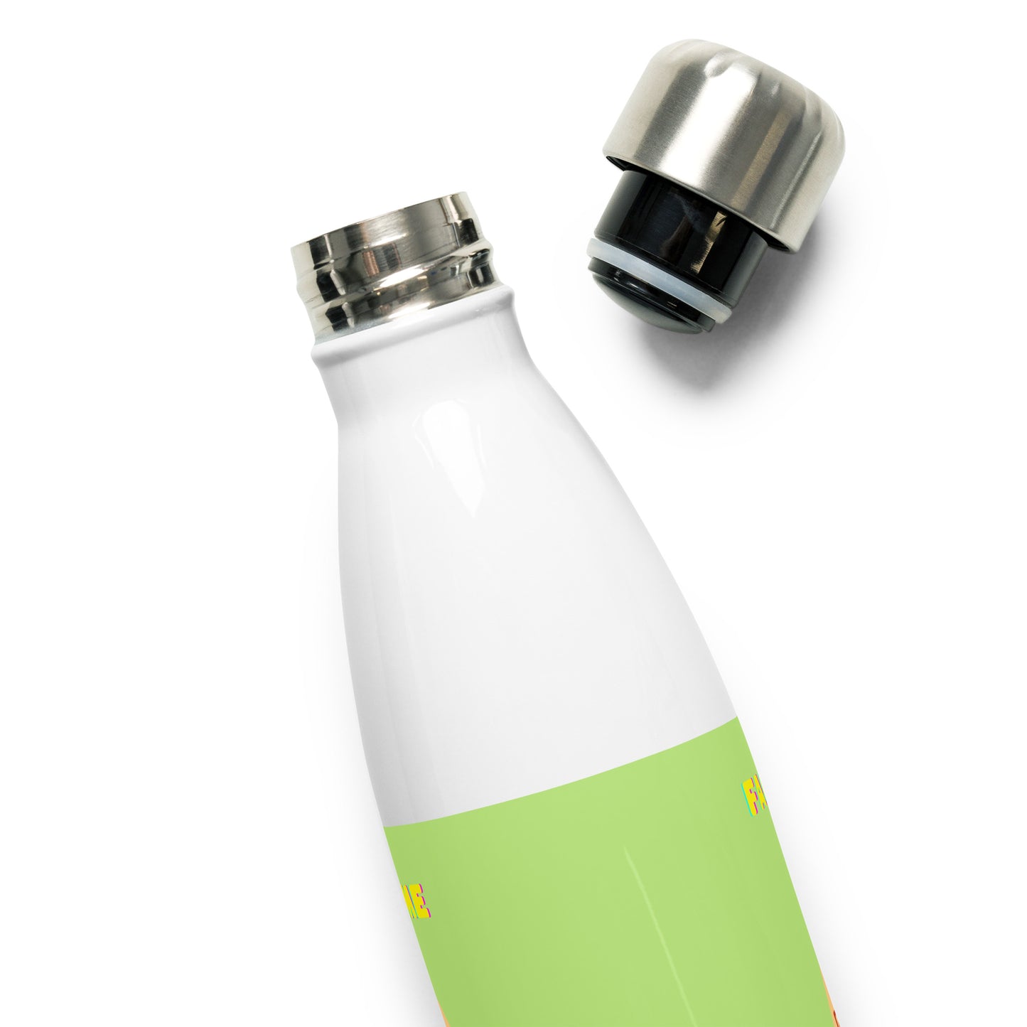 FAQ Me Personalized QR Code Insulated bottle - Acid Green-QR GEAR STORE