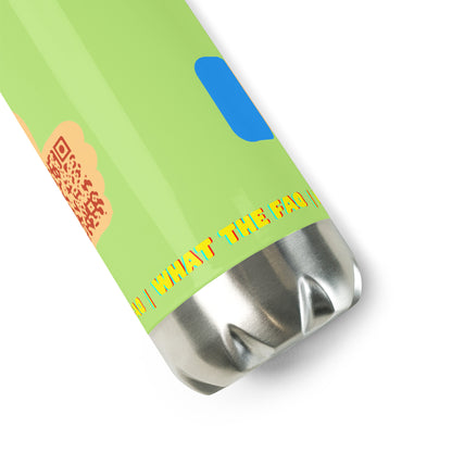 FAQ Me Personalized QR Code Insulated bottle - Acid Green-QR GEAR STORE