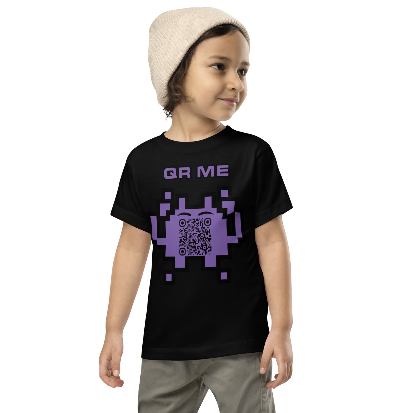 Fun Alien Emoji QR Code Toddler Tee-QR GEAR STORE