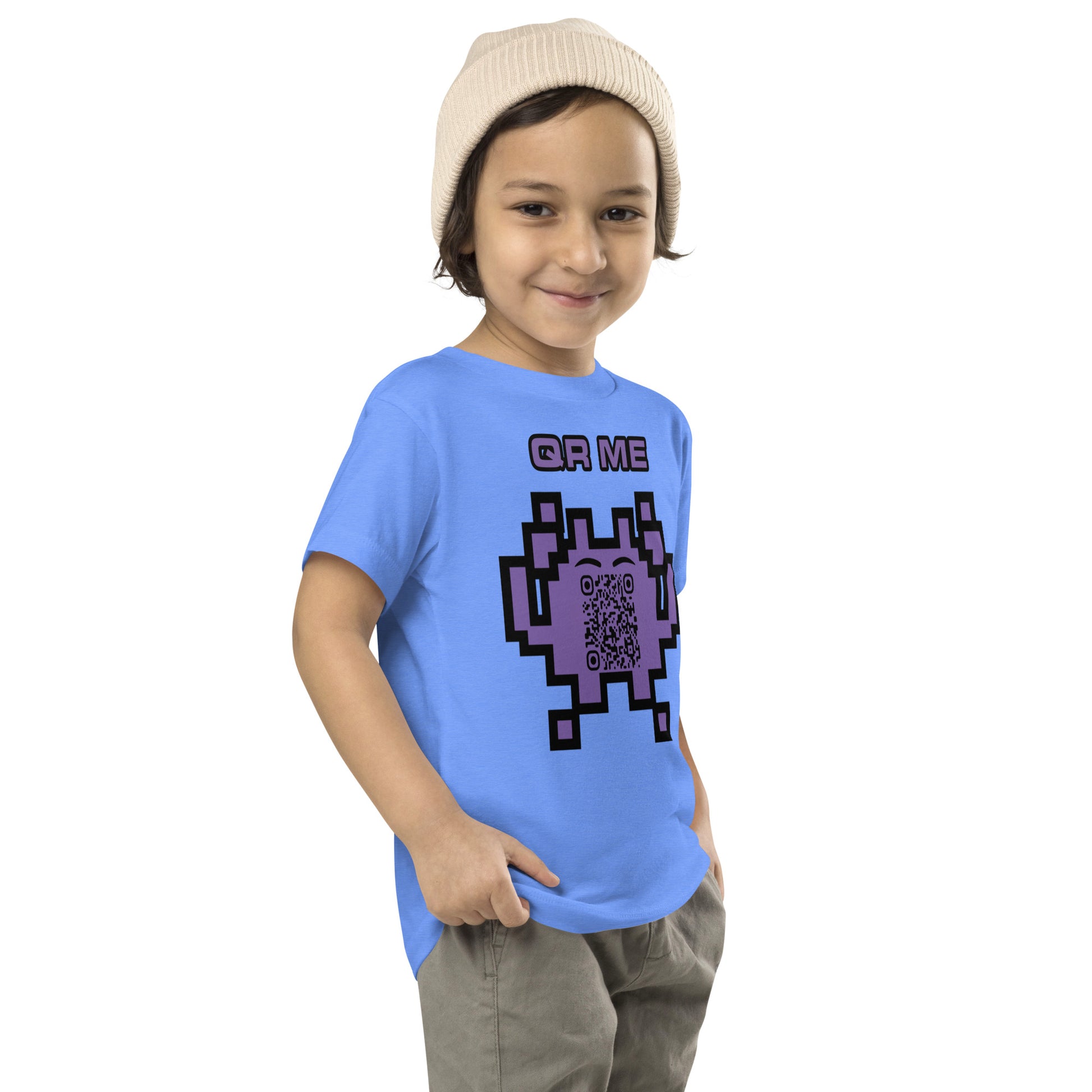 Fun Alien Emoji QR Code Toddler Tee-QR GEAR STORE