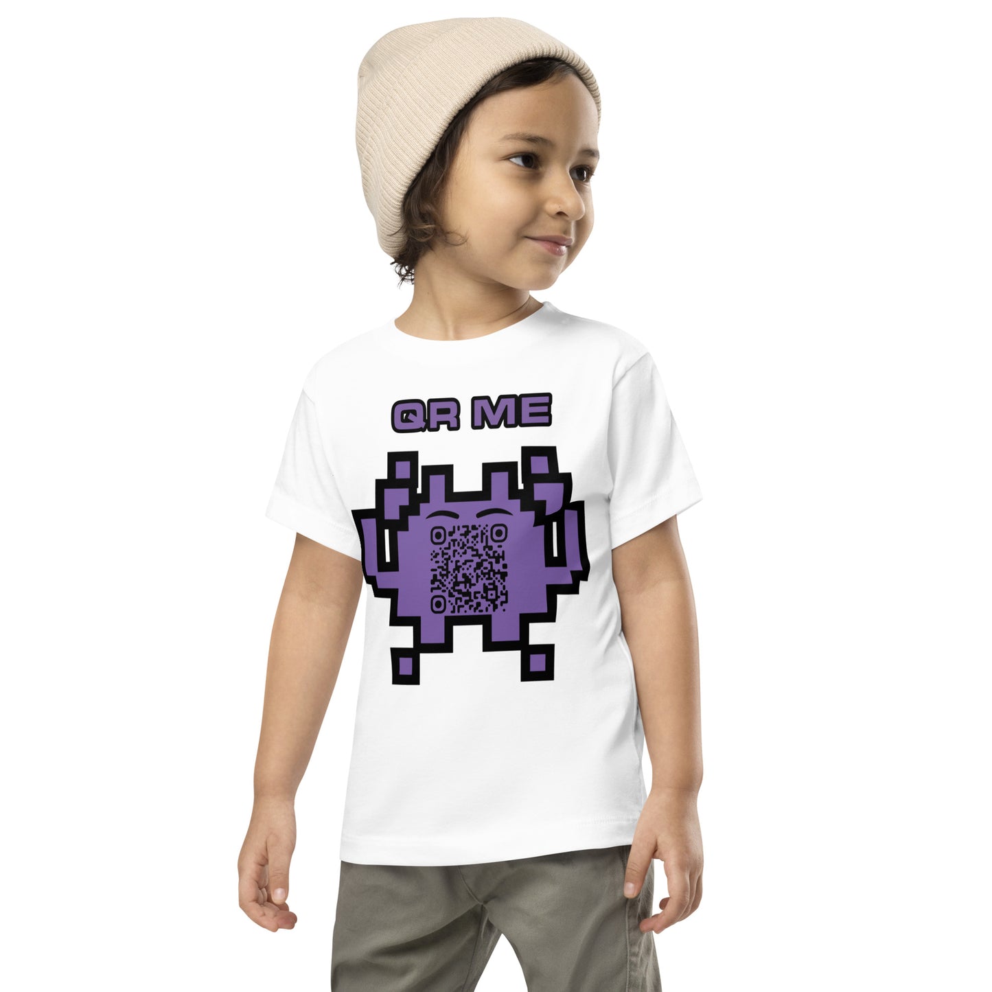 Fun Alien Emoji QR Code Toddler Tee-QR GEAR STORE