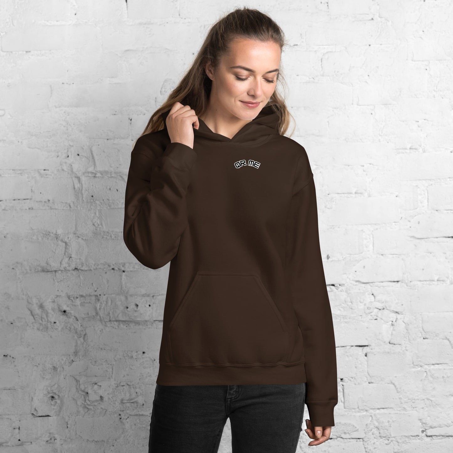 Hedgehog Emoji Personalized QR Code Unisex Hoodie-QR GEAR STORE