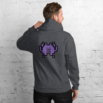 Alien Emoji Personalized QR Code Unisex Hoodie