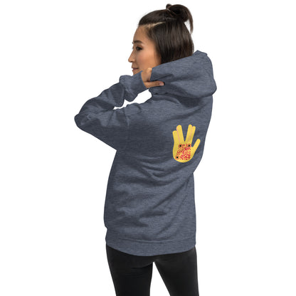 Vulcan Wave Emoji Personalized QR Code Unisex Hoodie-QR GEAR STORE