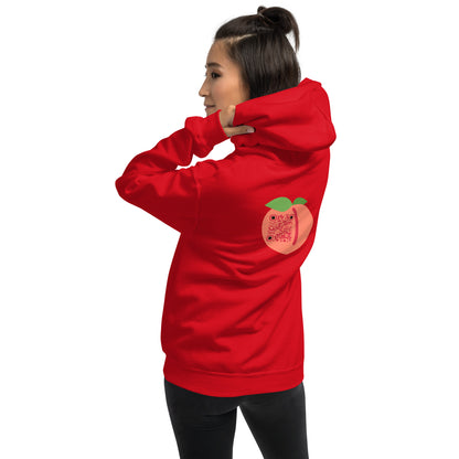 Peach Emoji Personalized QR Code Unisex Hoodie-QR GEAR STORE