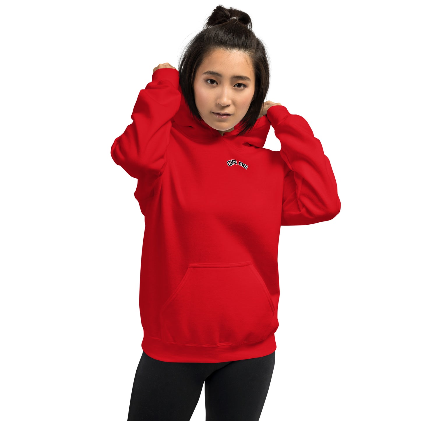 Wave Emoji Personalized QR Code Unisex Hoodie