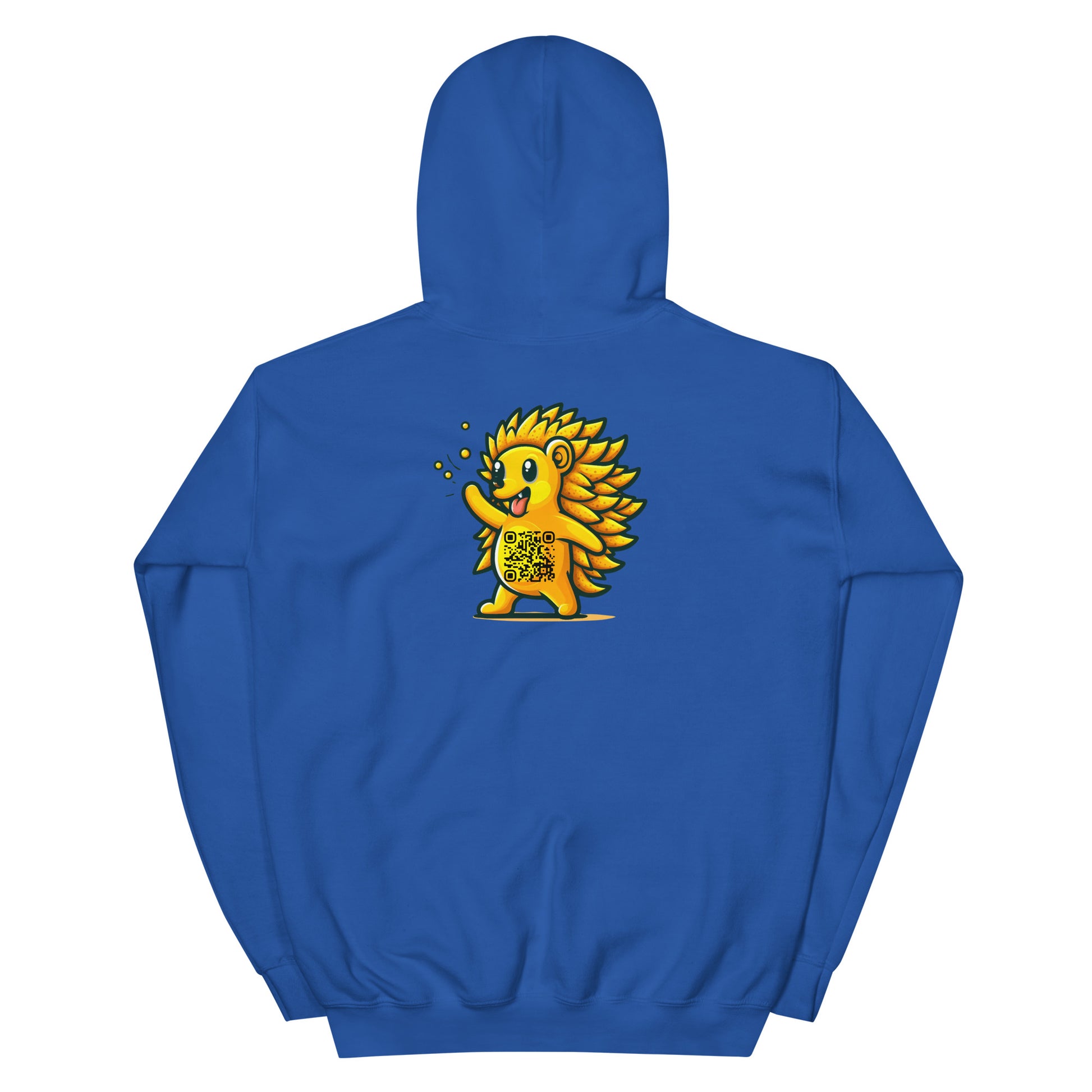 Hedgehog Emoji Personalized QR Code Unisex Hoodie-QR GEAR STORE