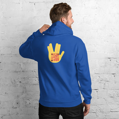 Vulcan Wave Emoji Personalized QR Code Unisex Hoodie