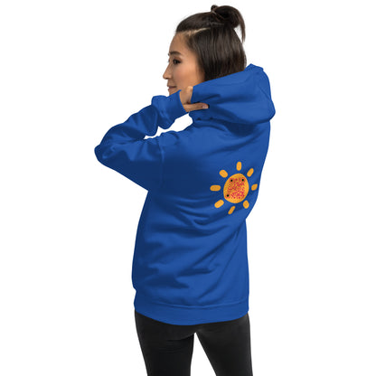 Sunshine Emoji Personalized QR Code Unisex Hoodie-Royal Blue-QR GEAR STORE