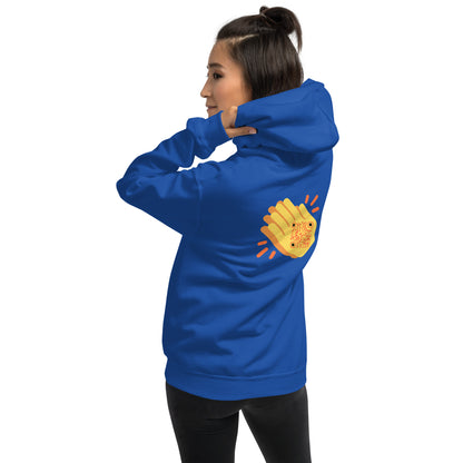 Wave Emoji Personalized QR Code Unisex Hoodie-Royal Blue-QR GEAR STORE