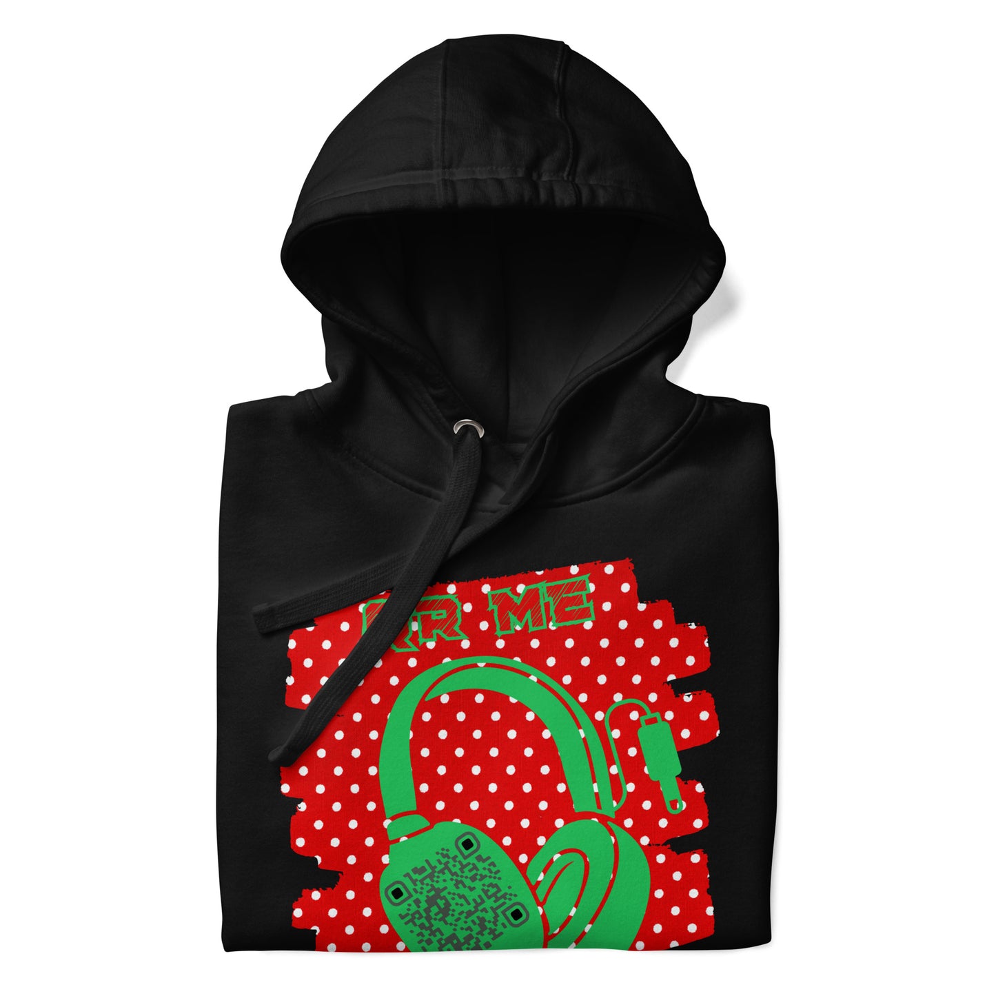 Personalized QR Code Polka Dot Hoodie – Share Your Tunes