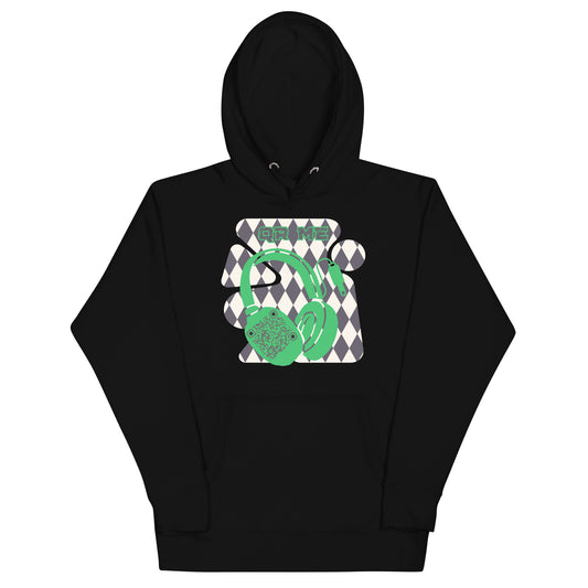 Personalized QR Code Harlequin Hoodie – Share Your Music