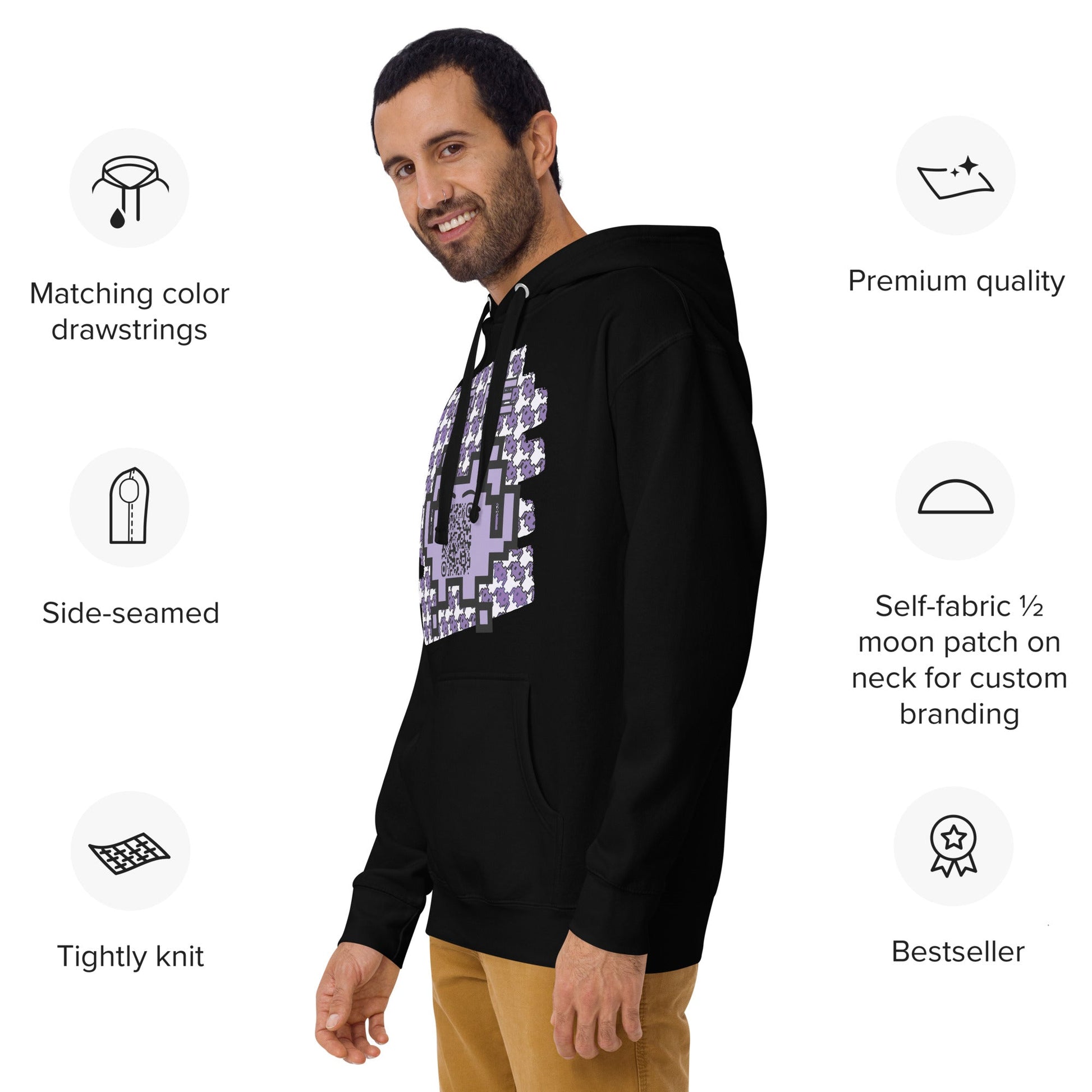 Alien Emoji QR Code Hoodie – Gamers...Share Your World