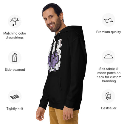 Graffiti Wall Alien Emoji QR Code Hoodie – Uniting Gamers