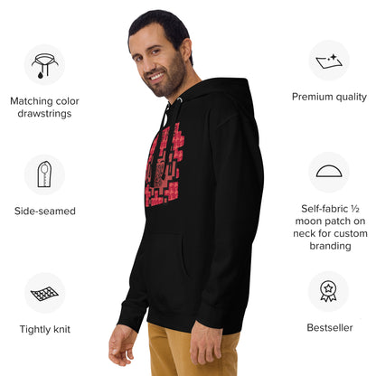 Red Alien Emoji QR Code Hoodie – Gamers...Share Your Stats