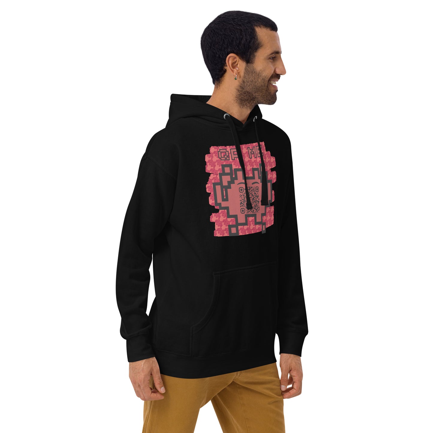 Red Alien Emoji QR Code Hoodie – Gamers...Share Your Stats