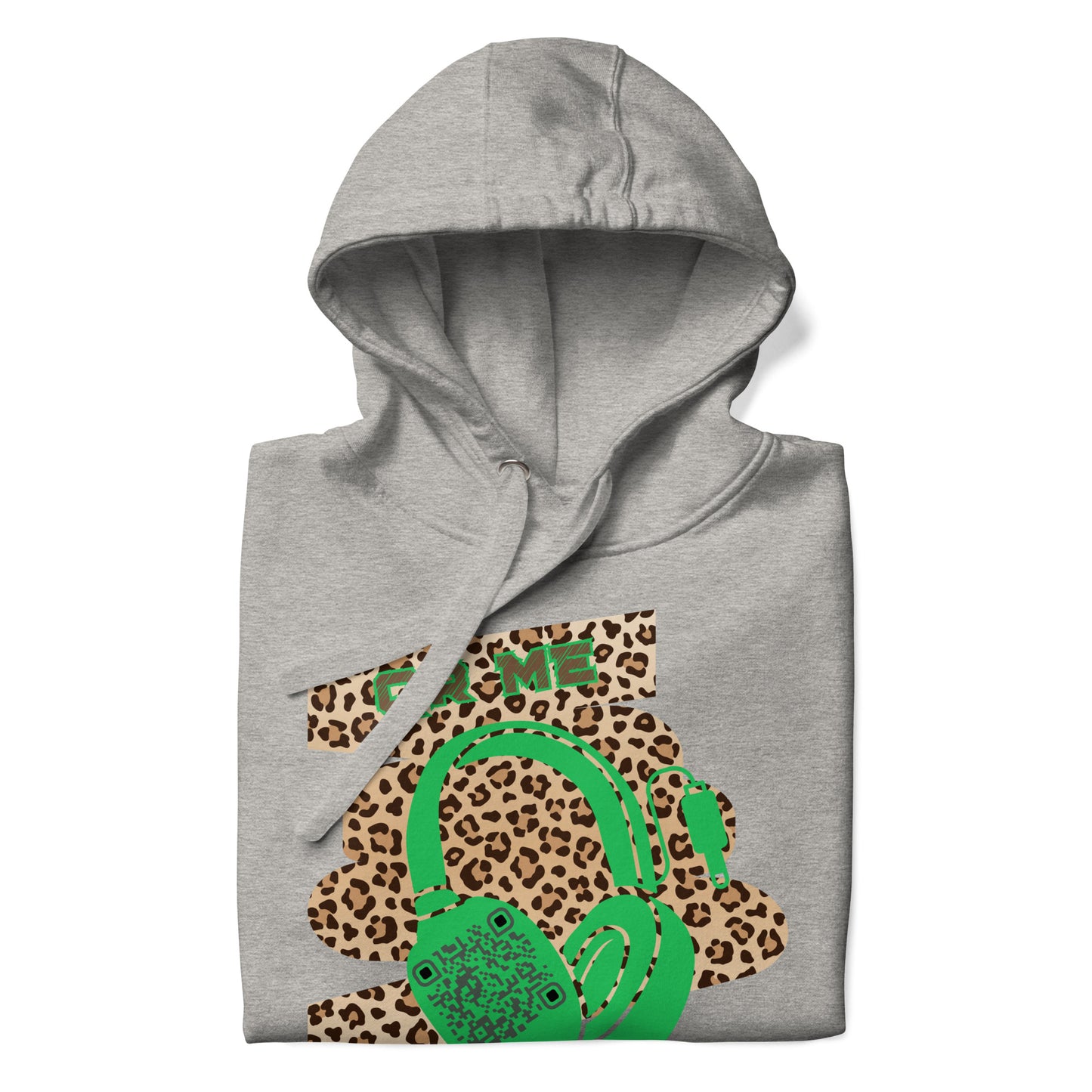 Custom QR Code Leopard Print Hoodie – Wild Style, Shared Tunes