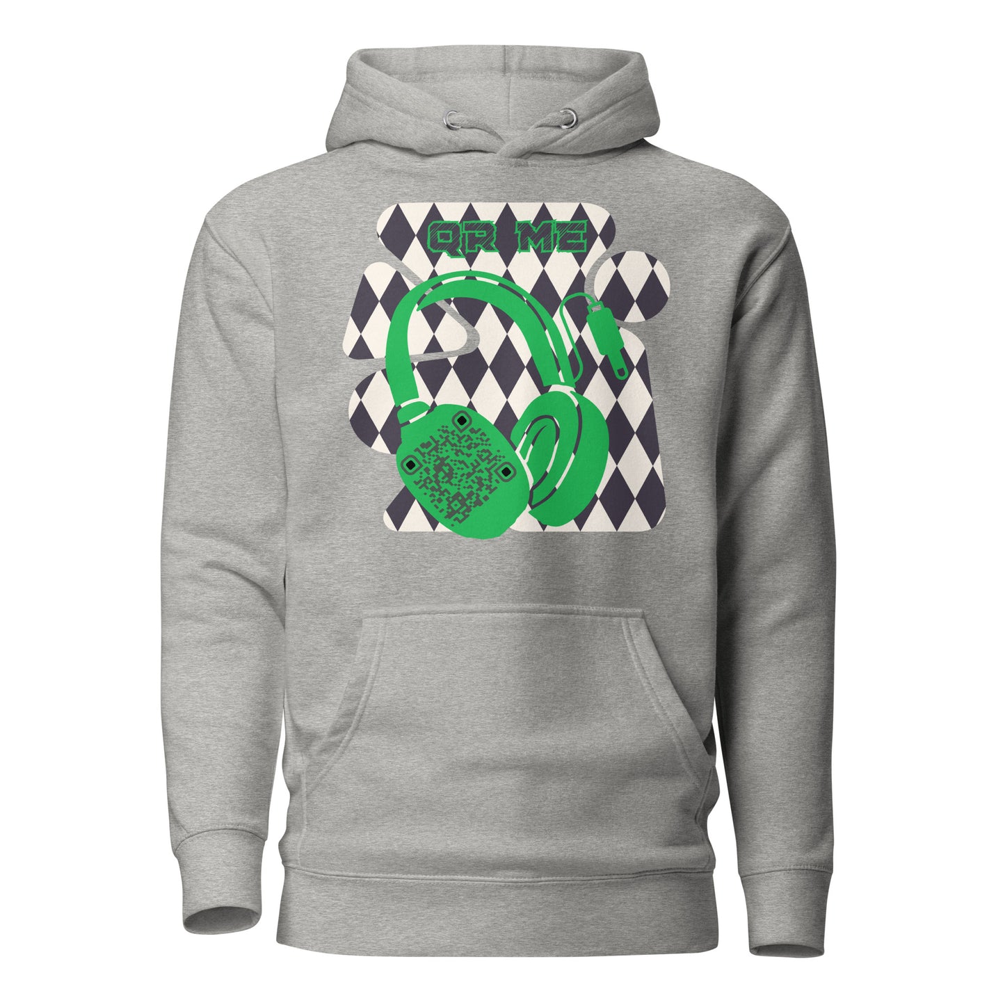 Personalized QR Code Harlequin Hoodie – Share Your Music