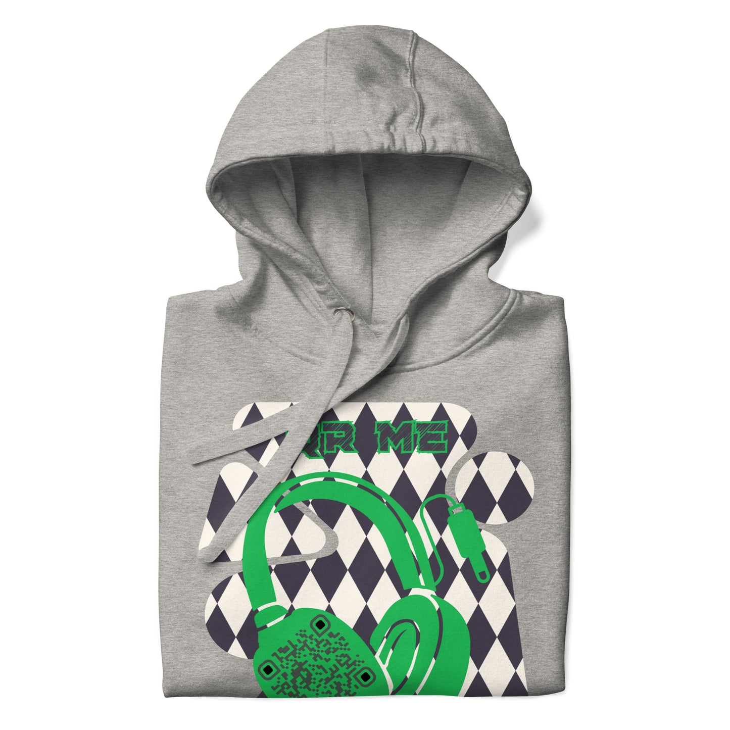 Personalized QR Code Harlequin Hoodie – Share Your Music