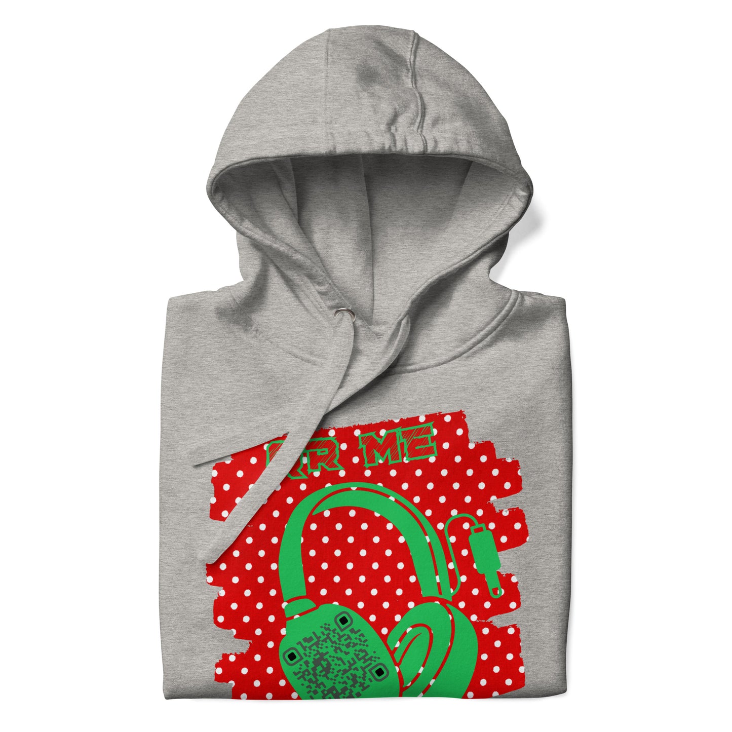 Personalized QR Code Polka Dot Hoodie – Share Your Tunes