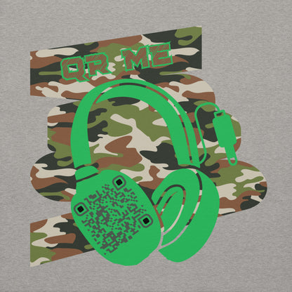 Personalized QR Code Green Camo Hoodie – Blend In, Stand Out