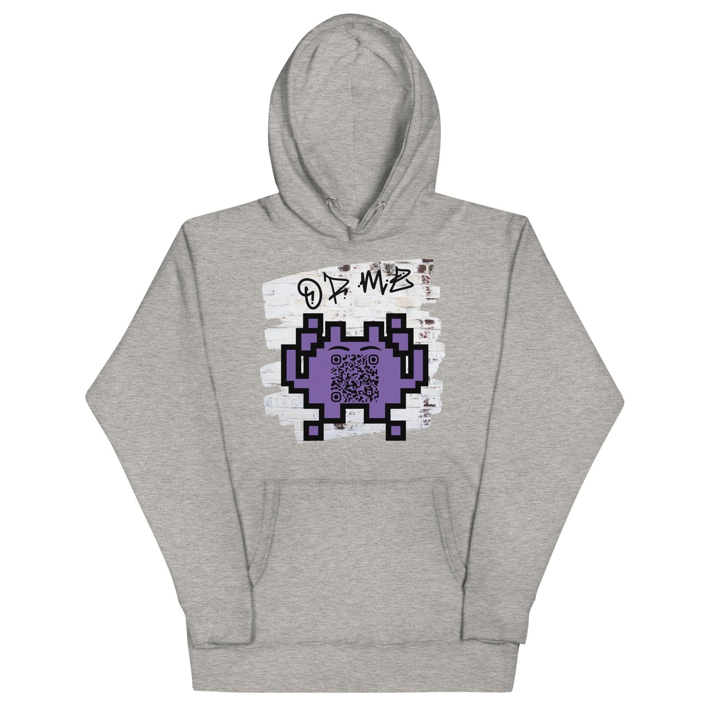 Graffiti Wall Alien Emoji QR Code Hoodie – Uniting Gamers